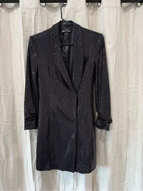 sequin dress blazer zara Zara Sequin Blazer Dress Zara Sequin Blazer Dress Zara Pailletten Blazer Women's Party